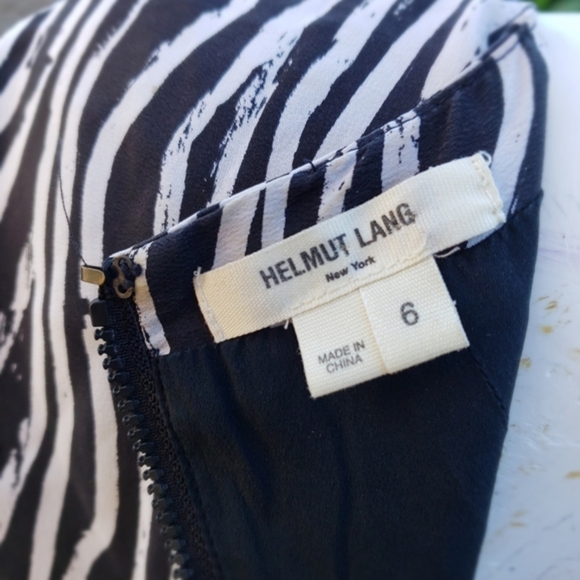 Helmut Lang Zebra Print Silk Mini Dress - Picture 5 of 9